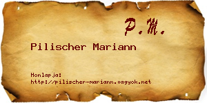 Pilischer Mariann névjegykártya